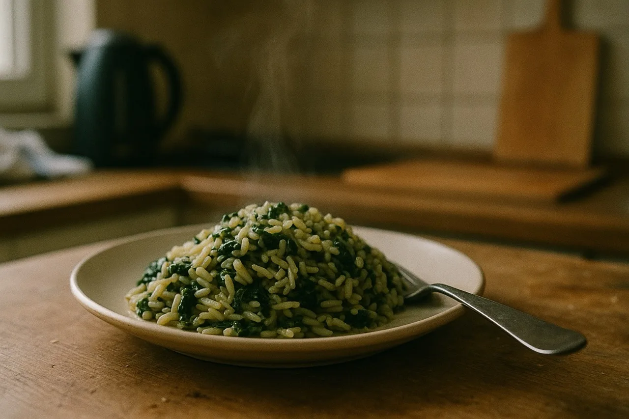 Kremowe risotto ze szpinakiem