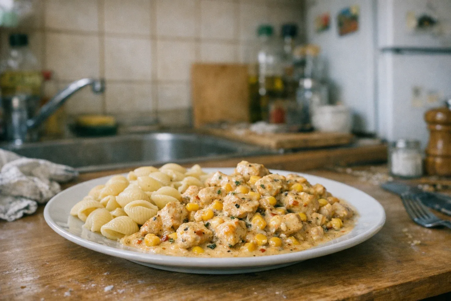 Sauté z kurczaka w sosie serowym