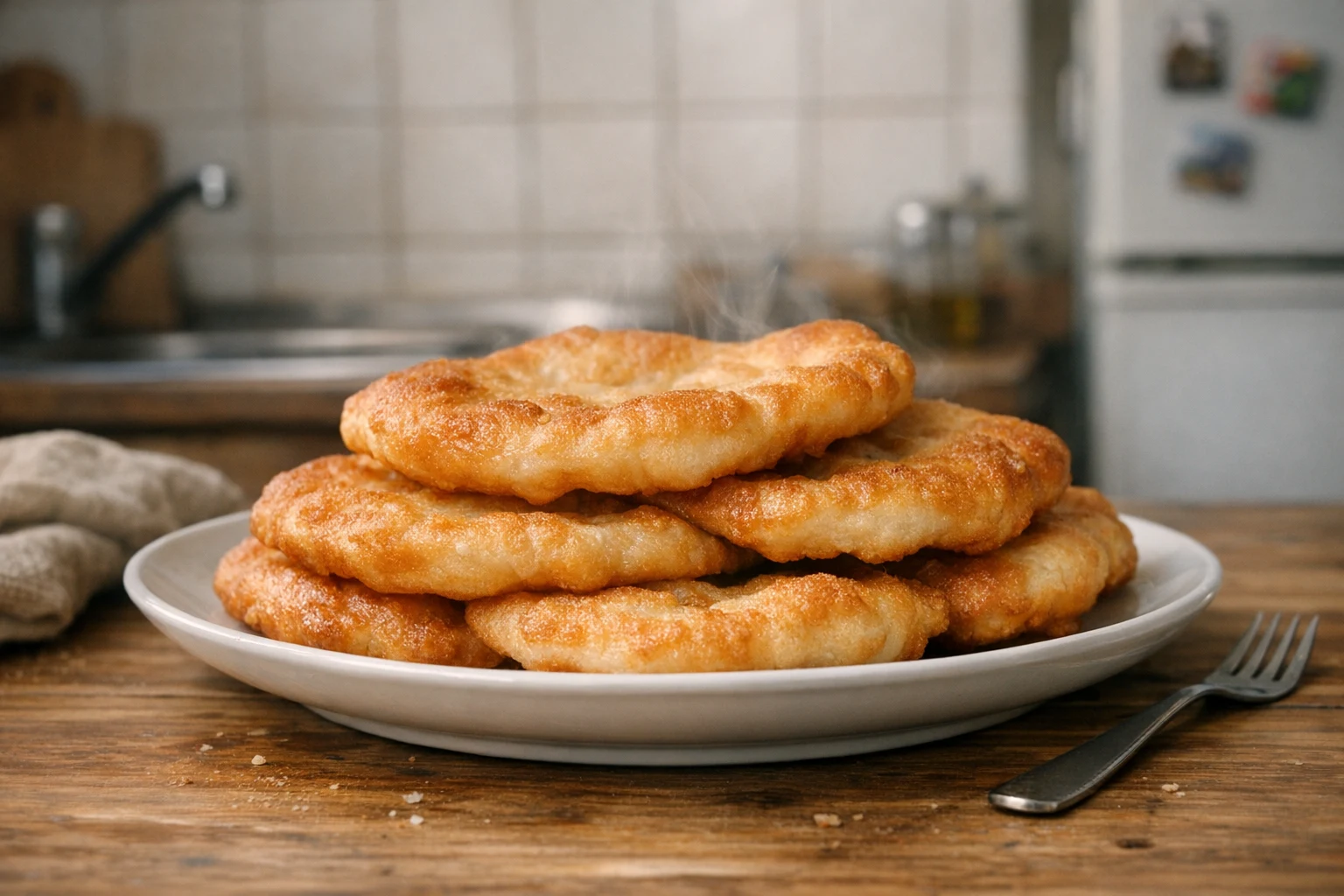 Szybkie langosze bez drożdży