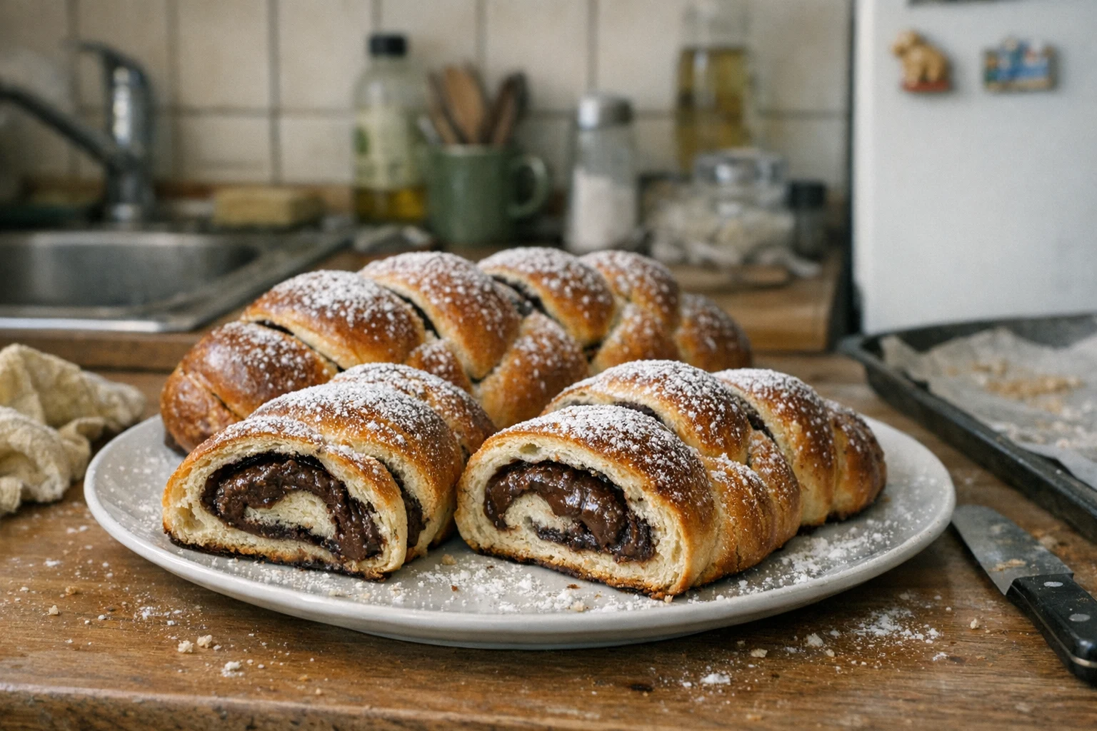 Drożdżowa strucla z budyniem