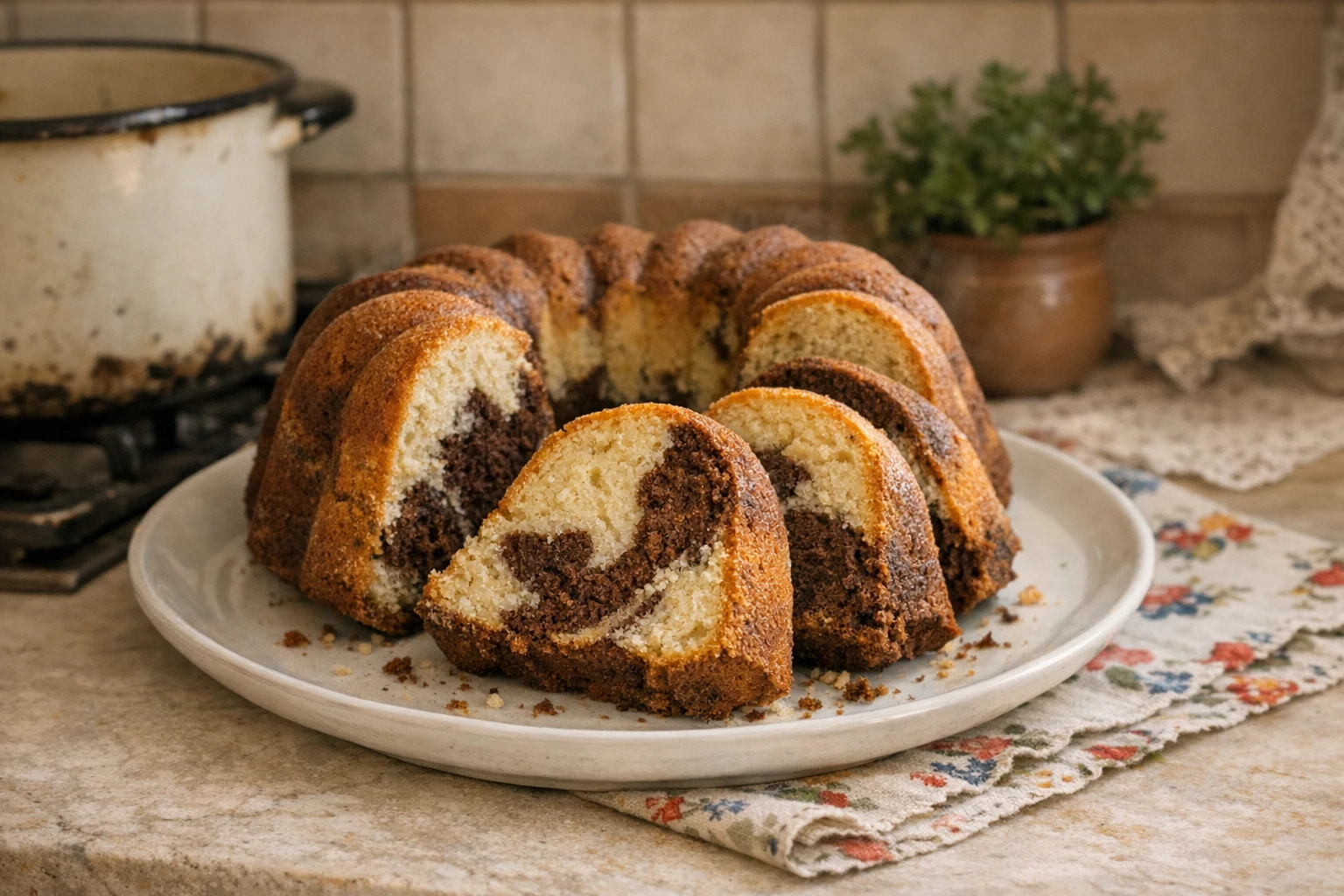 Babka marmurkowa (przepis na szklanki)