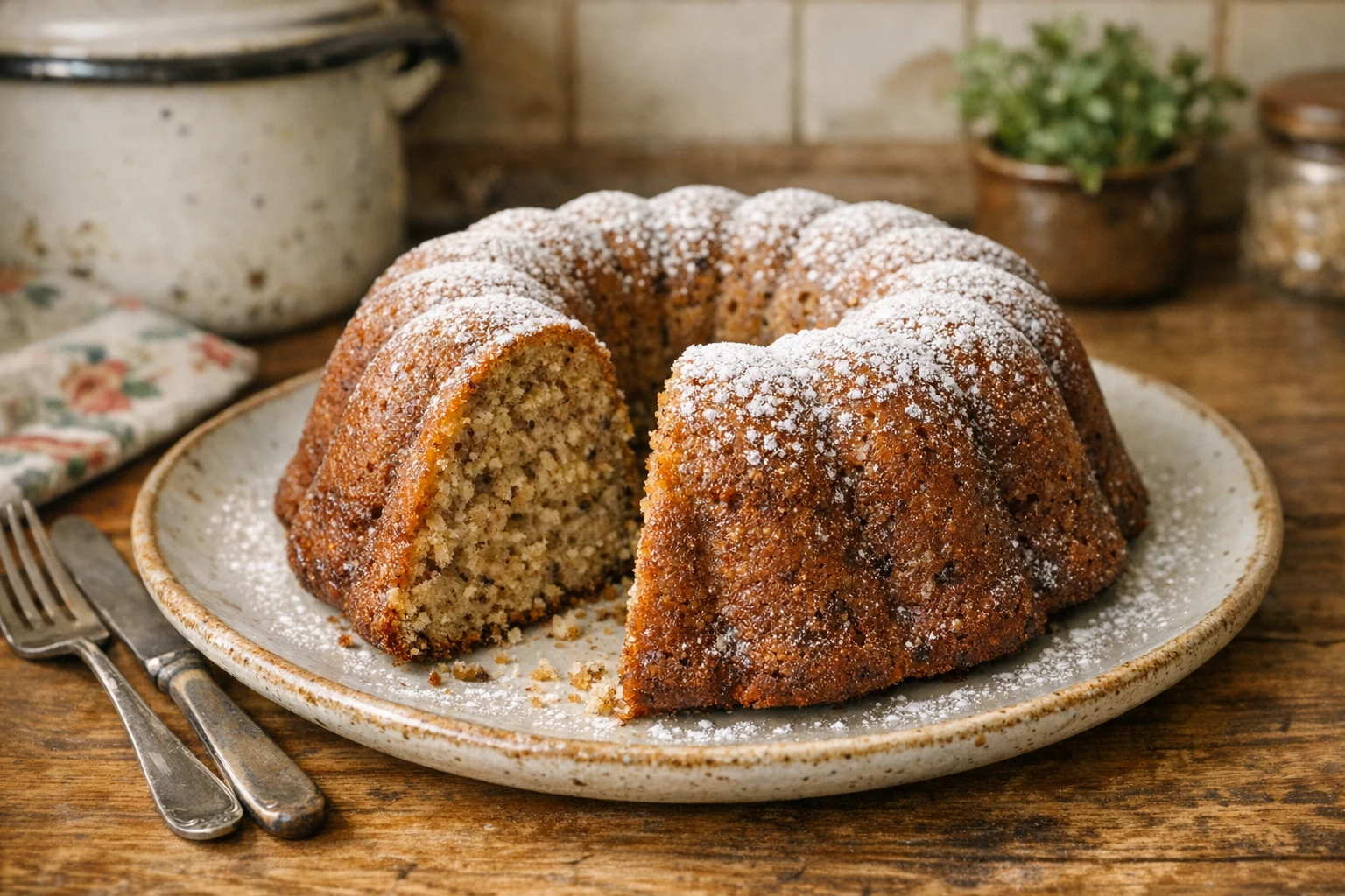 Orzechowa babka na kubki
