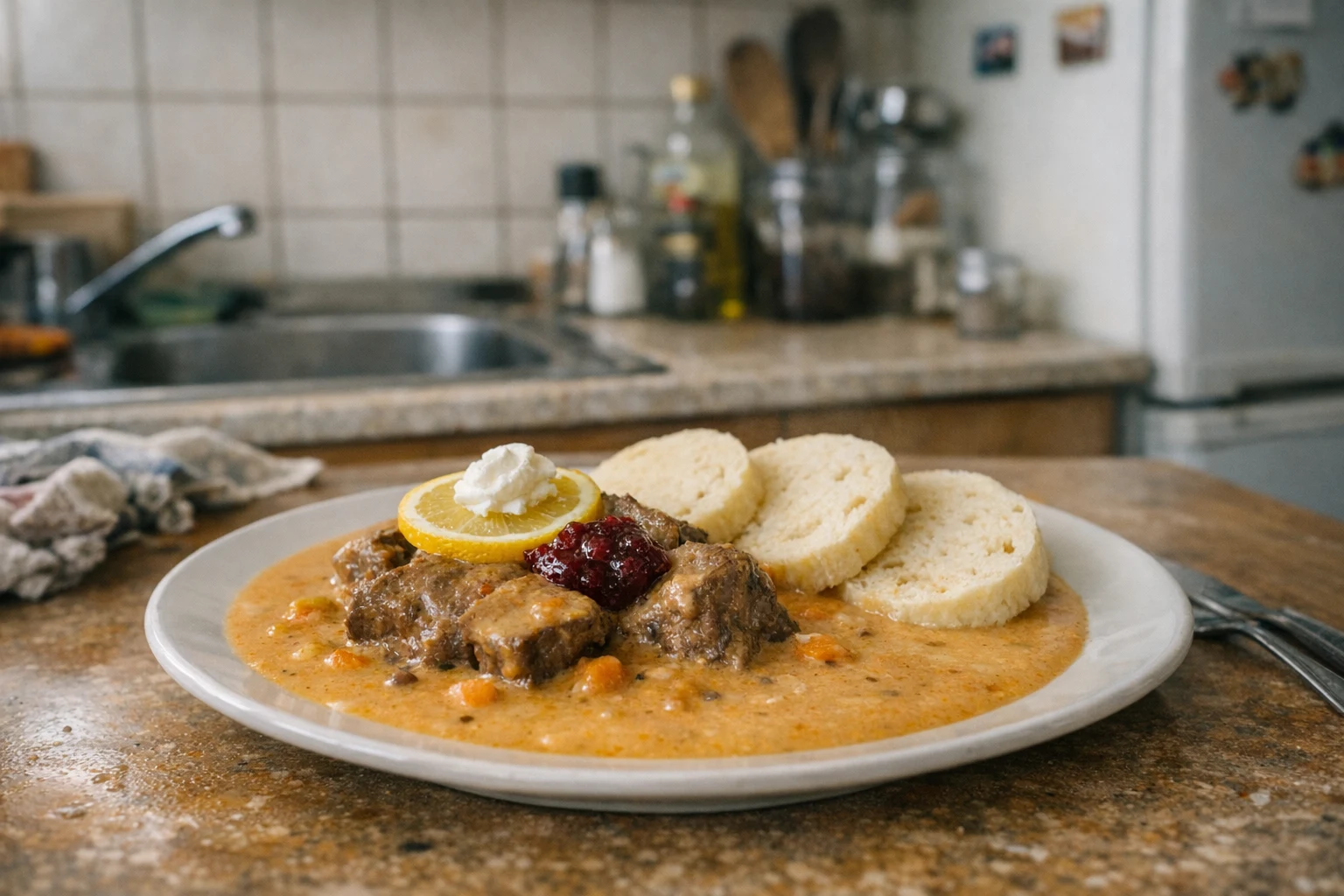 Polędwica po czesku w sosie śmietanowym