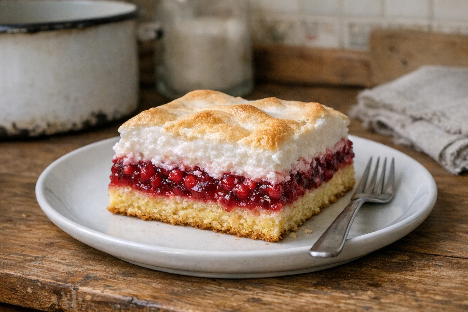 Ciasto porzeczkowe z bezą