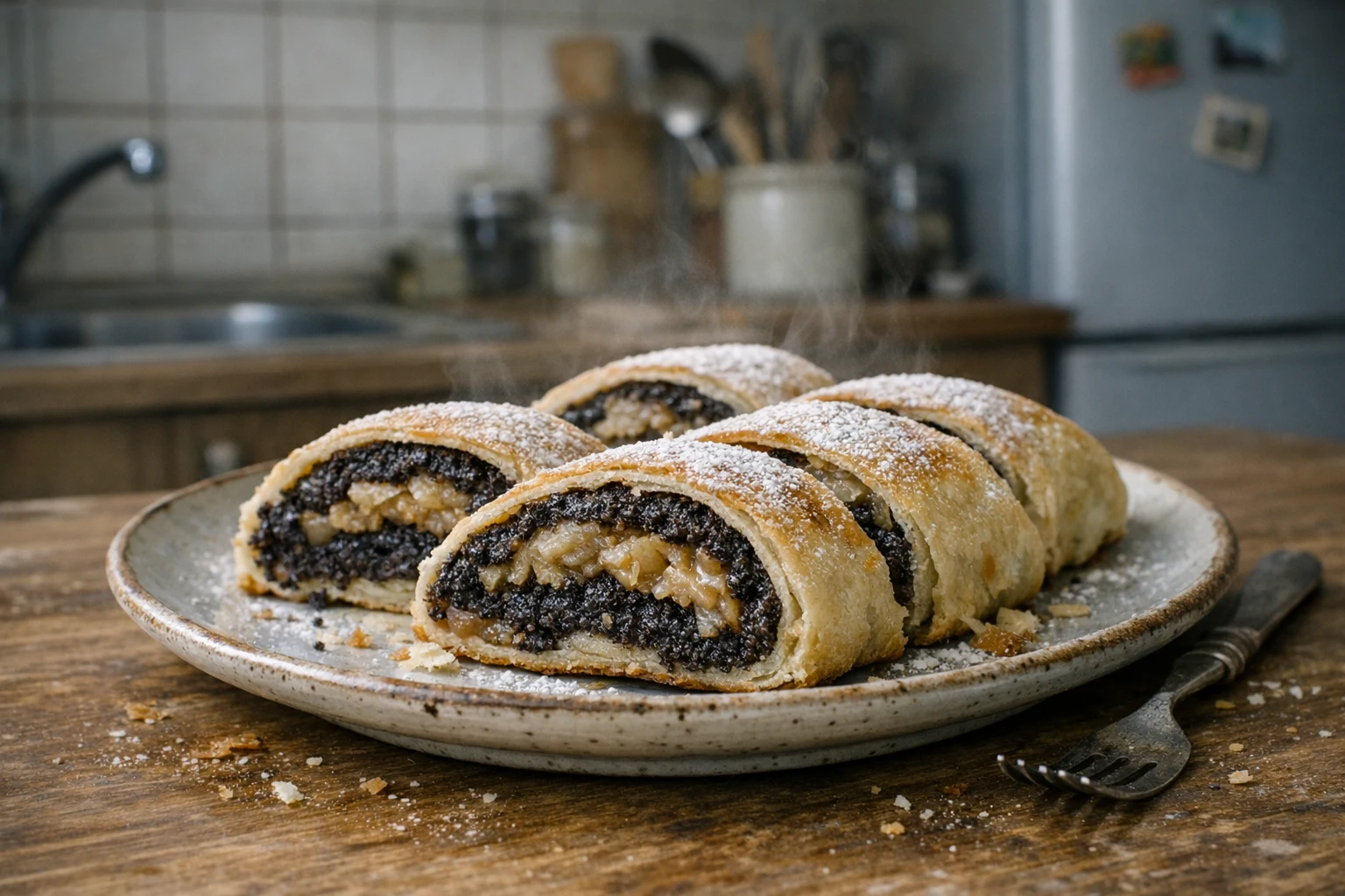 Strudel z ciasta wałkowanego