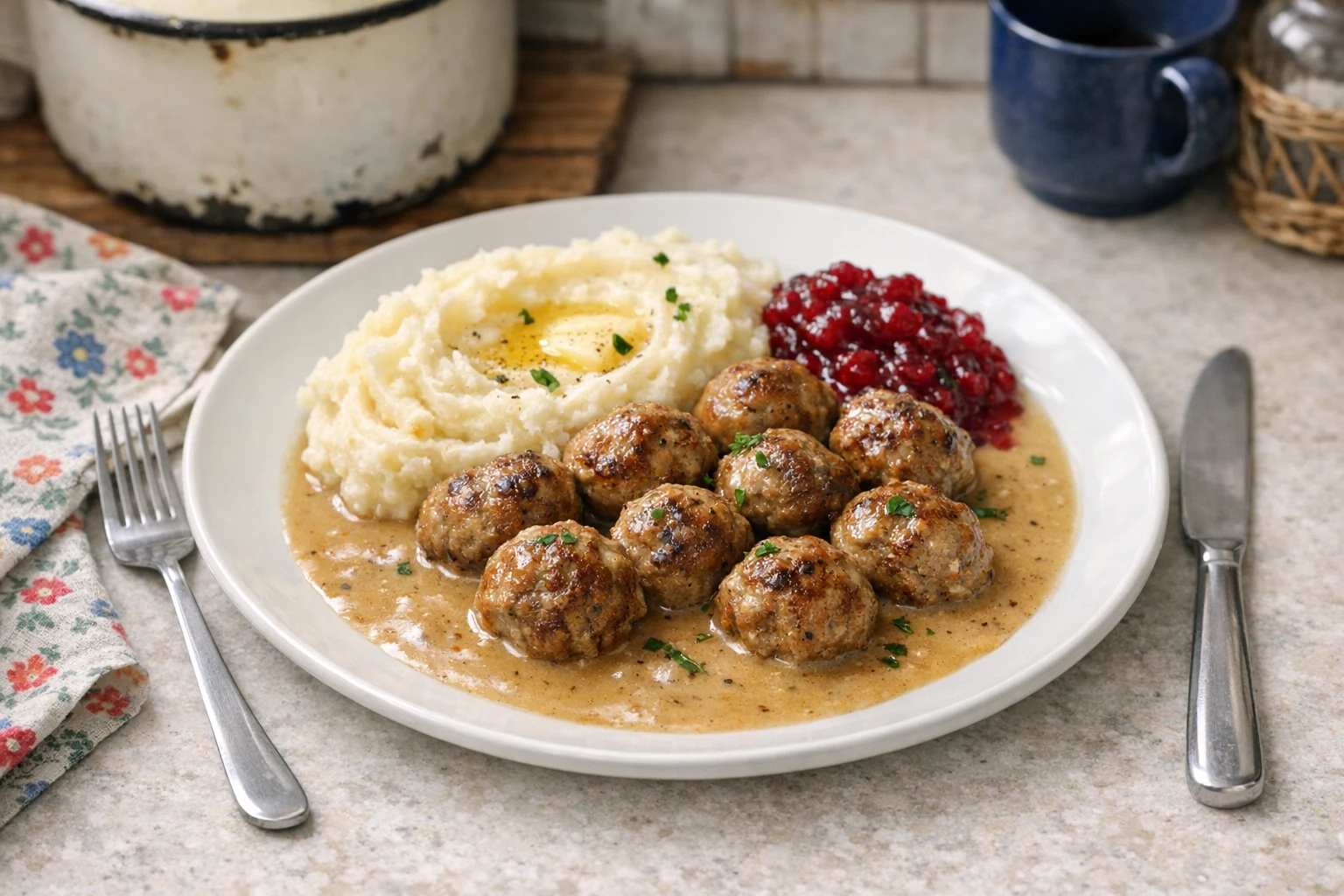 Szwedzkie köttbullar (klopsiki mięsne)