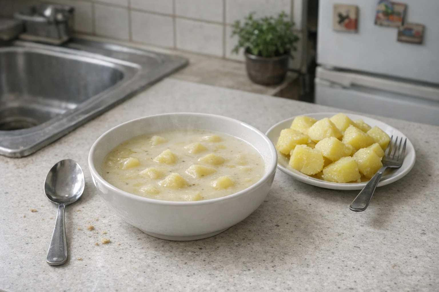 Mleczna zupa ziemniaczana