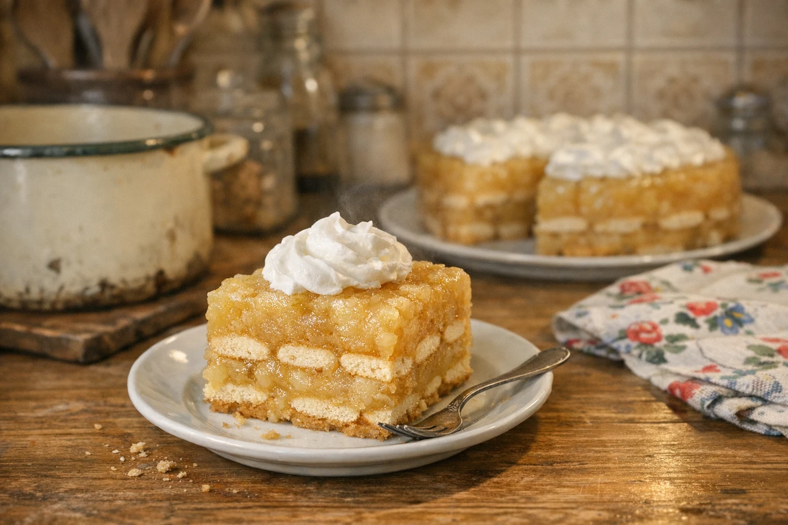 Jabłkowy tort bez pieczenia