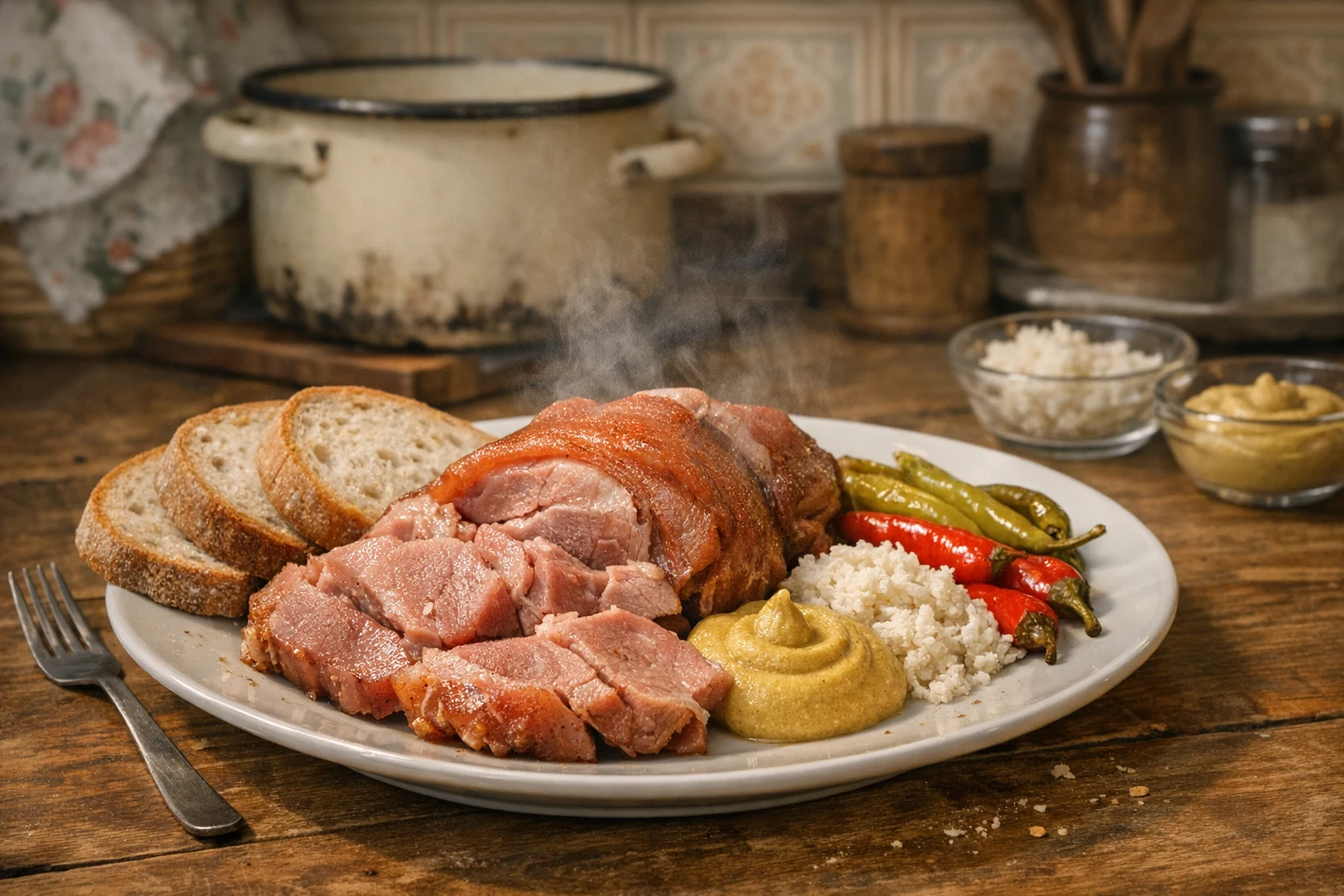 Gotowana wędzona golonka
