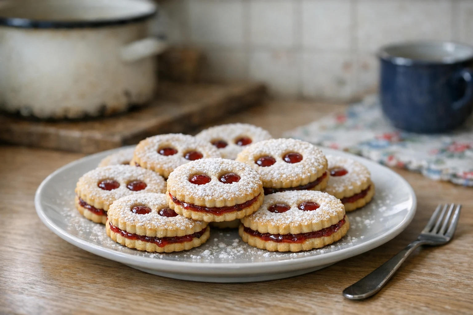 Kocie oczka (ciasteczka linzer)