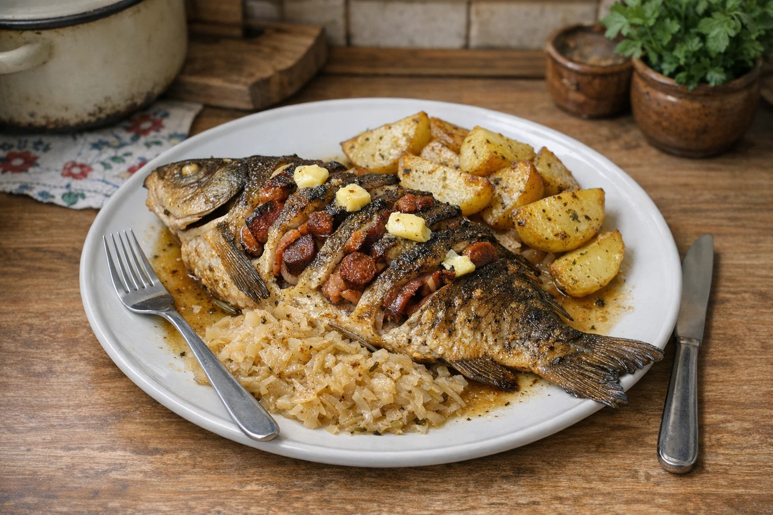 Pieczony karp