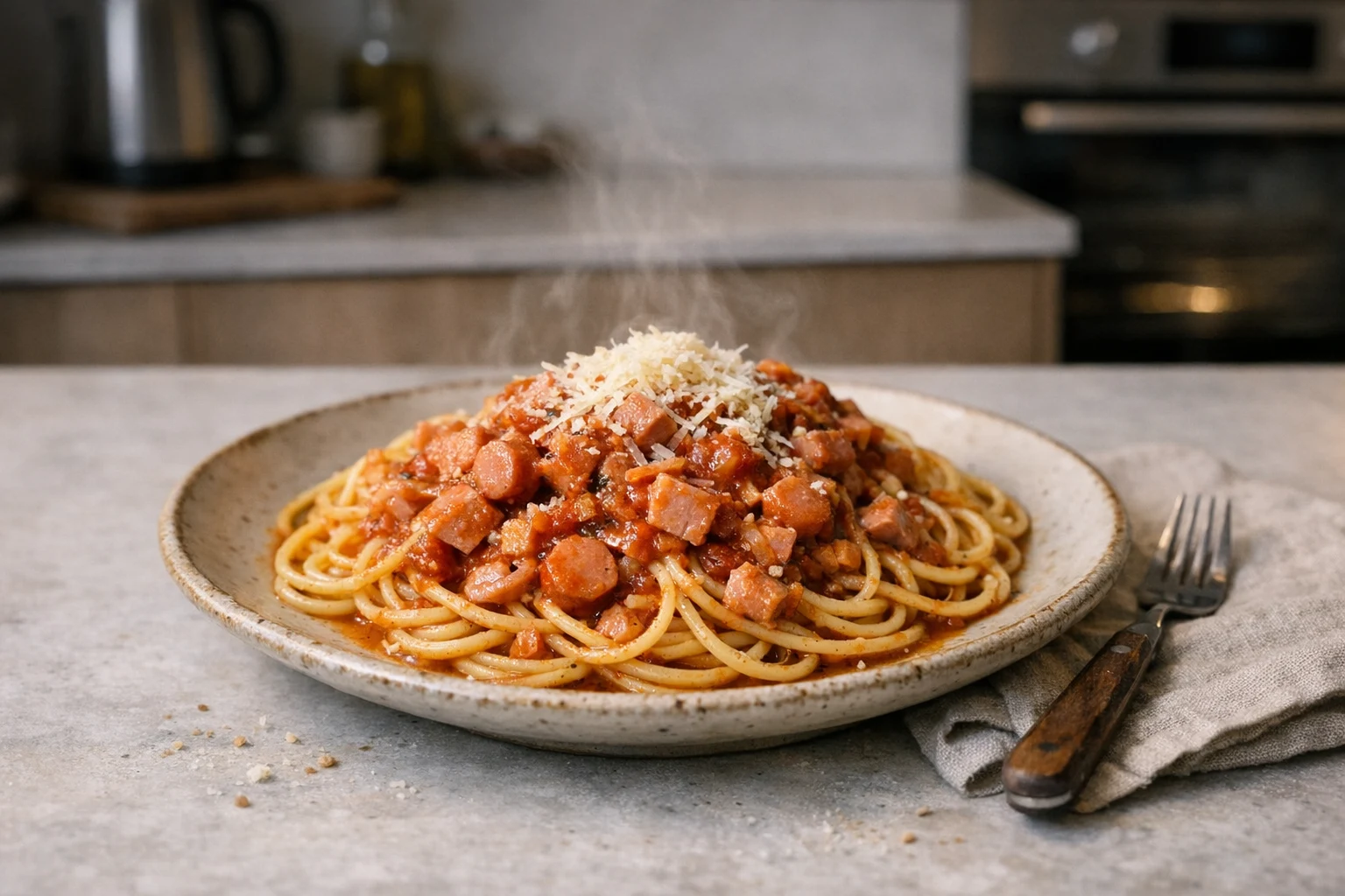 Sos z mortadeli do spaghetti