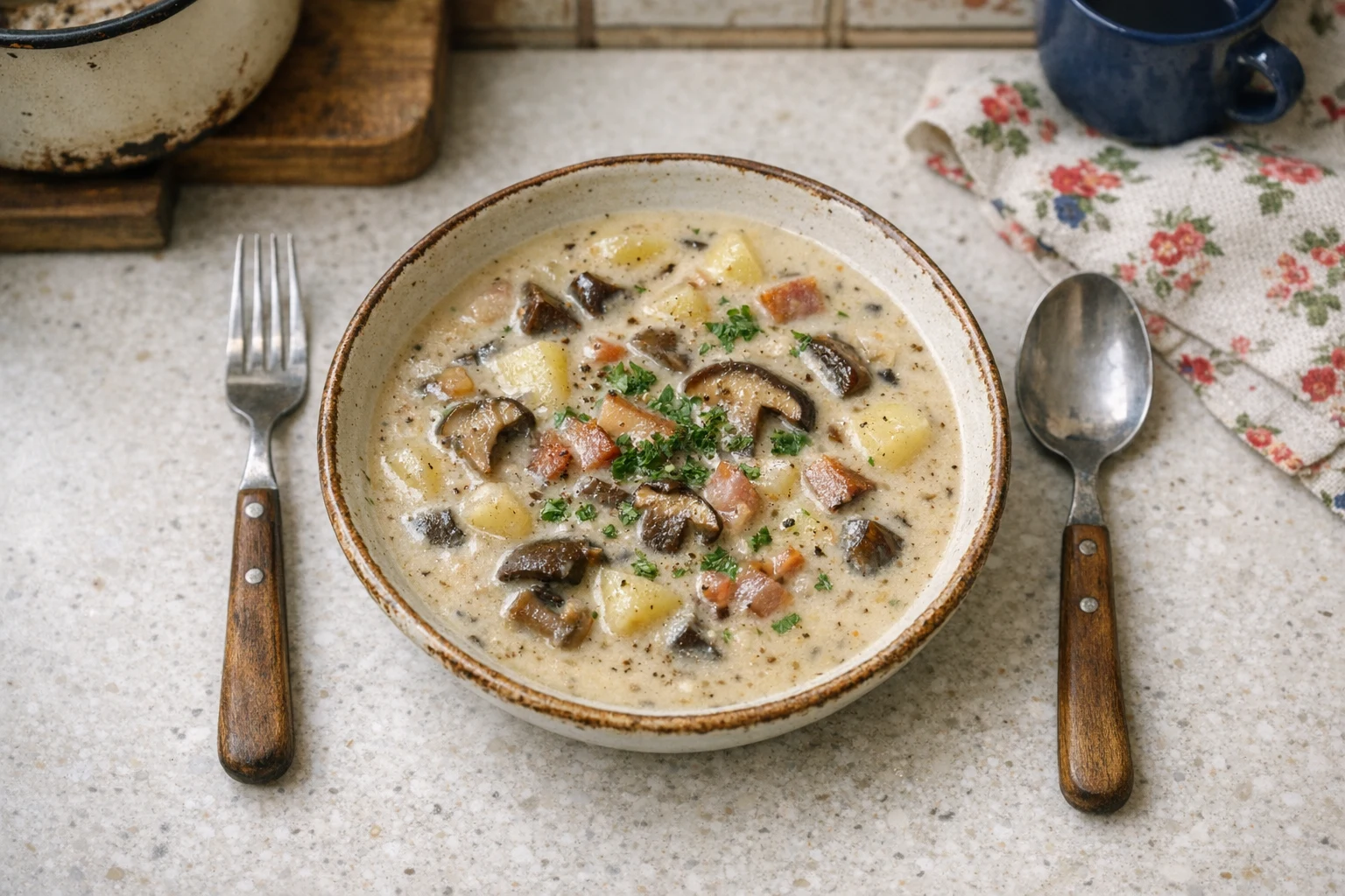 Kwaśna zupa ziemniaczana (kulajda)
