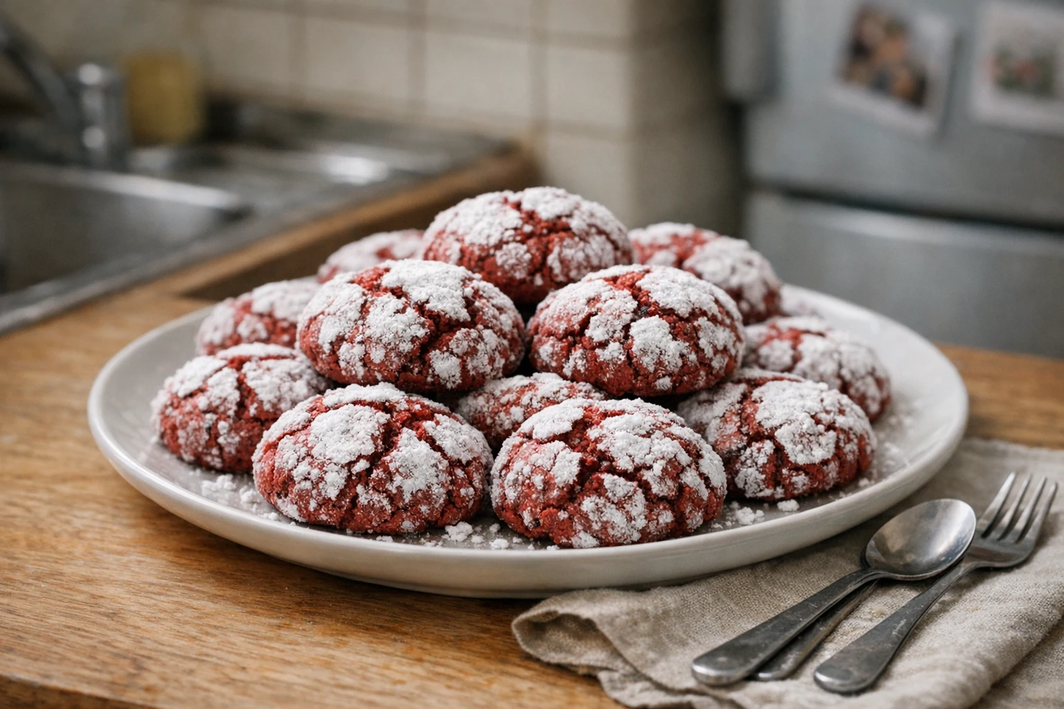 Ciasteczka red velvet crinkle
