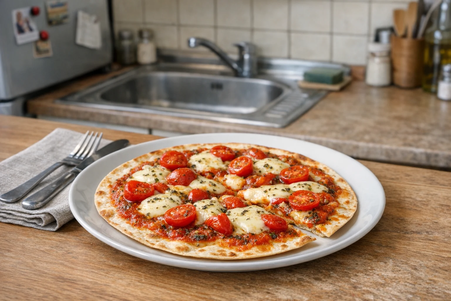 Pizza na tortilli
